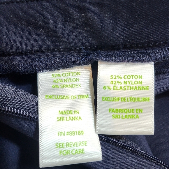 Lilly Pulitzer Allesia Stretch Dinner Pants Midnight Navy Side Zipper Sz 8 NWT - Picture 8 of 8